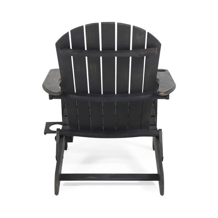 Zenithia - Outdoor Foldable Adirondack Chair With 2 Cup Holders
