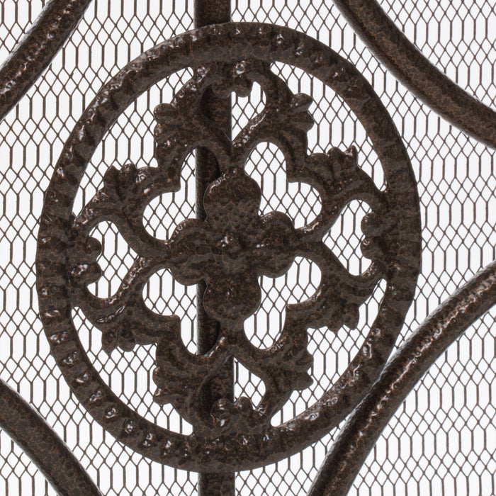 Darcie - Wrought Fireplace Screen, Ornate Design