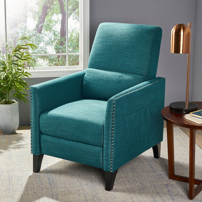 Kiersten - Contemporary Fabric Pushback Recliner