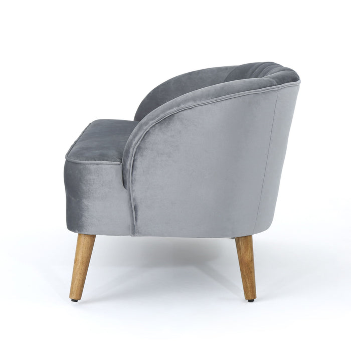 Modern Classic Shell Backed Loveseat