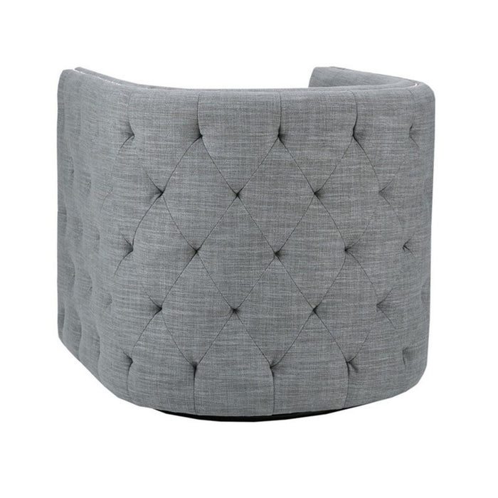 Capstone - Swivel Barrel Chair With Nailhead Accents And Button Tufting
