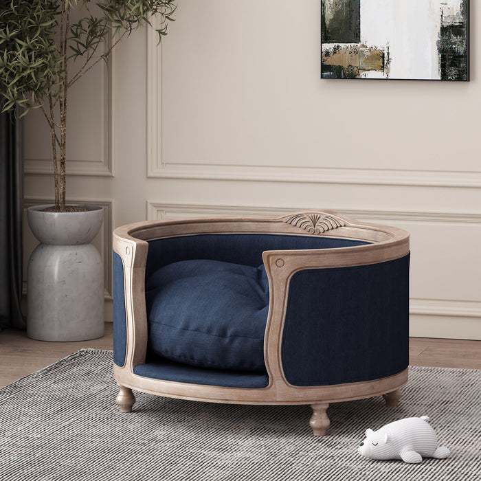 Upholstered Pet Bed, Fabric Dog Bed