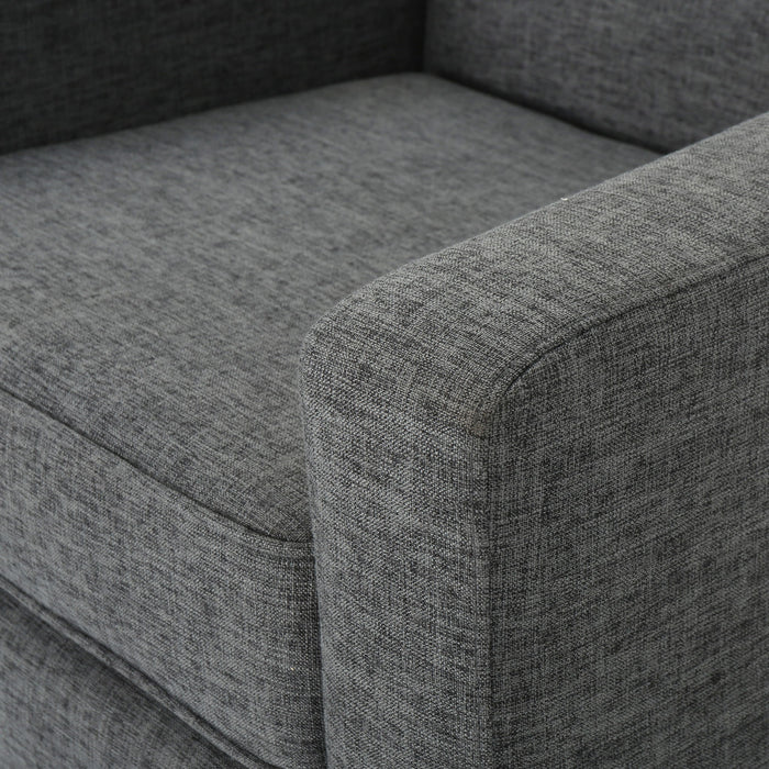 Nebulize - Upholstered Fabric Club Chair With Button Tufted And Square Off Arm And Back