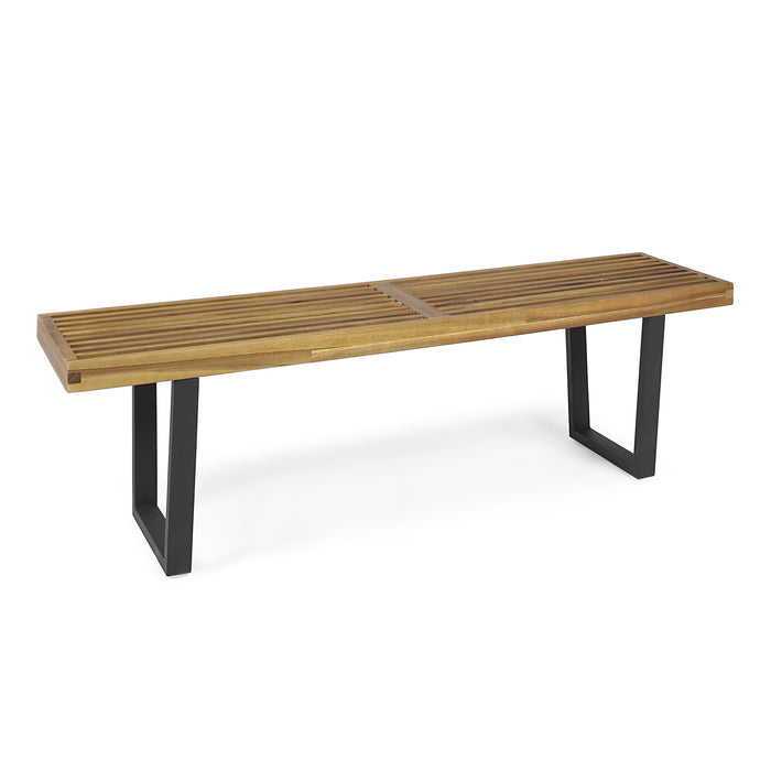 Intrinsic - Outdoor Dining Bench With Slat Top