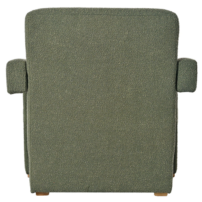 Sleek Right Angle Armrests, Ergonomic Lumbar Support, Square Wooden Block Legs, Inclined Seat For Comfort, Artistic Statement Piece For Living Room, Bedroom And Study