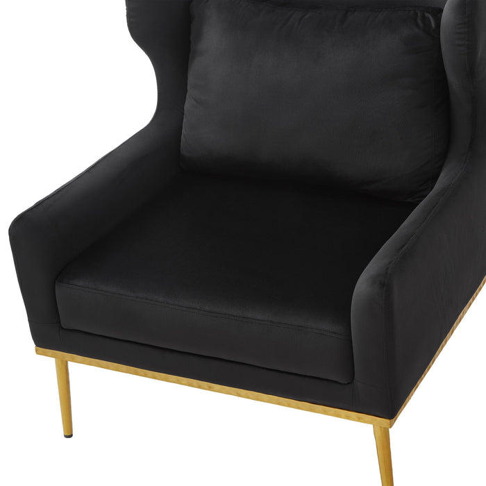 Elegant Curved Armrest Accent Armchair