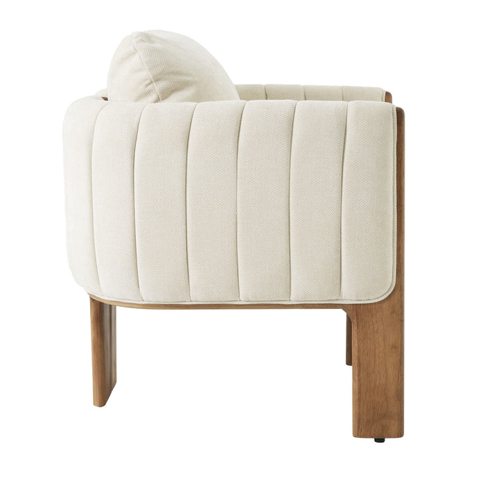 Upholstered Dining Chair With Vertical Channel Tufting