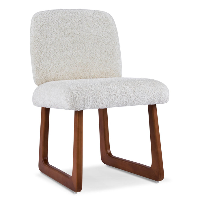 Dining Chair With Curved Legs (Set of 2) - Beige / Brown