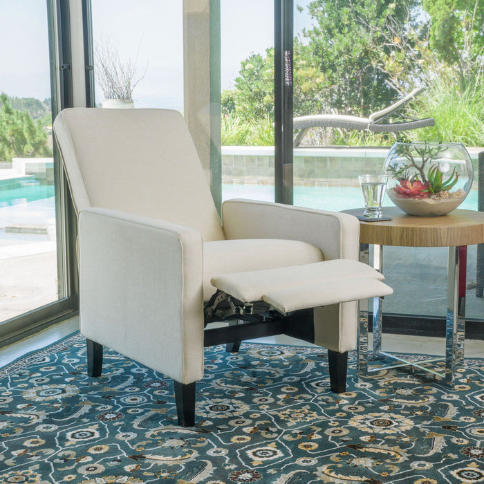 Minimalist Design Fabric Push Back Chair