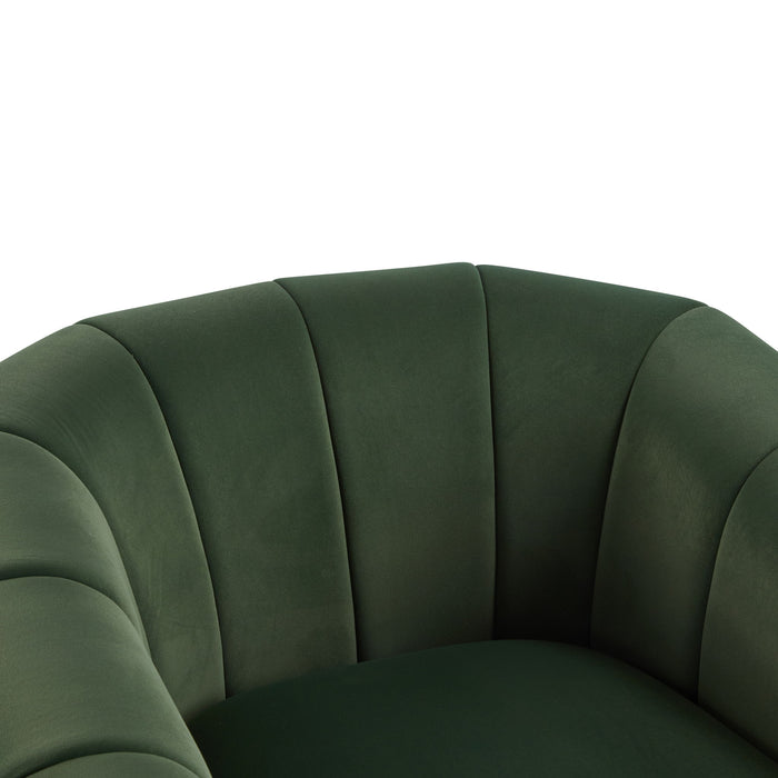 Serenizia - Upholstered Swivel Chair With Channel Tufted