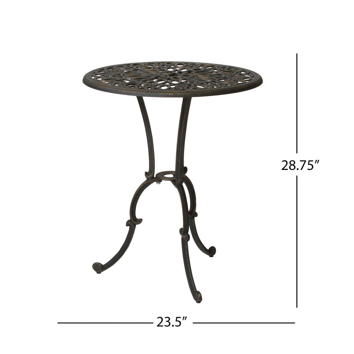 Thomas - 3 Pieces Cast Bistro Set - Black / Gold