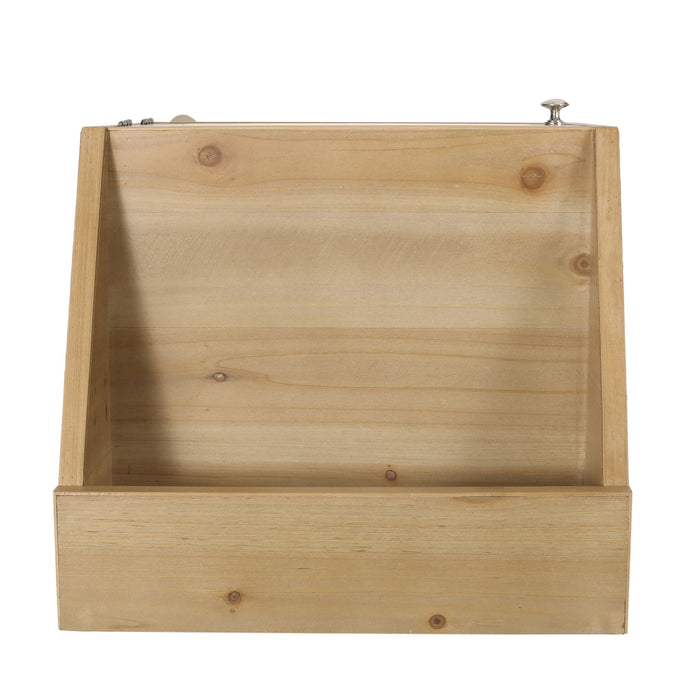 Contemporary End Table With Rattan Accents And Tempered Glass - Natural / White