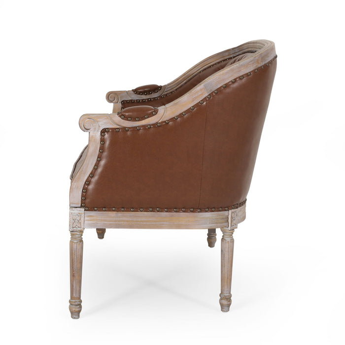 French Country Chesterfield Style Tufted Loveseat