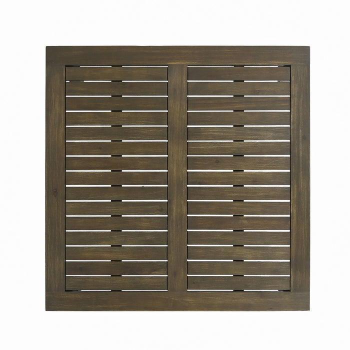 Perla - Rustic Square Coffee Table With Block Legs