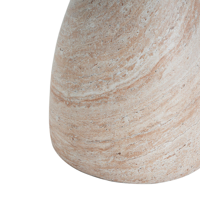 Outdoor / Indoor Travertine Side Table Lightweight