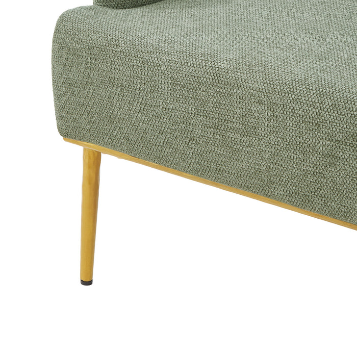 Modern Elegance Accent Chair With Curved Backrest