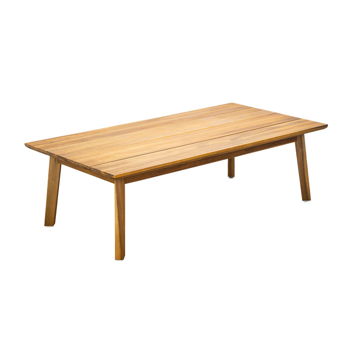 Porto - Outdoor Loveseat & Table - Beige / Teak
