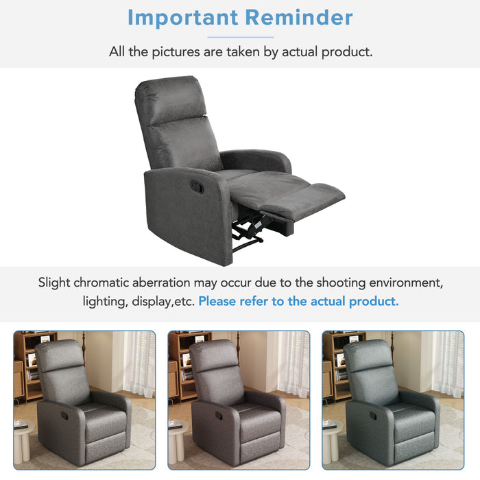 Modern Recliner Manual, Home Theater Chair With Adjustable Backrest