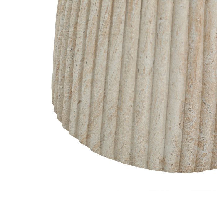 Outdoor Travertine Concrete Side Table - Beige