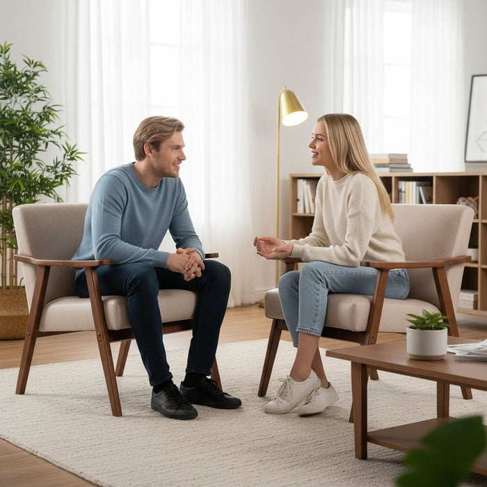 Accent Chair, Classic Mid Century Modern For Extra Seating