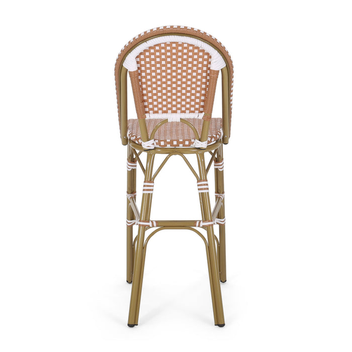 Outdoor Pe Rattan French Barstool Set