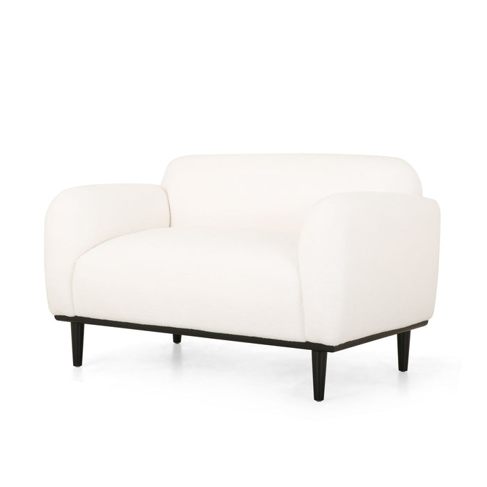 Sway - Upholstered Loveseat With Wood Legs And Round Arms