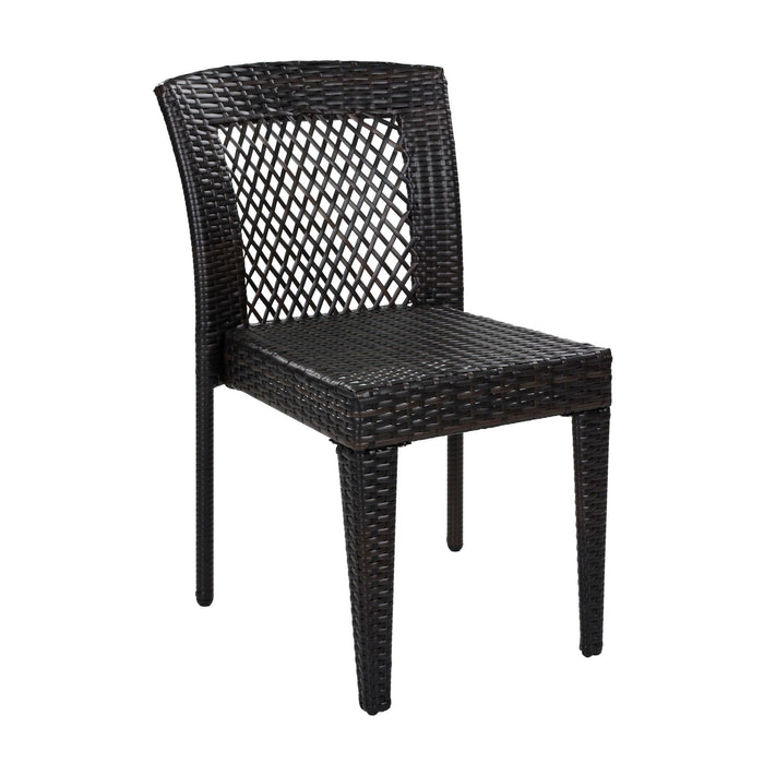 5 Piece Patio Dining Set With Chairs, Outdoor Furniture - Brown Multi / Light Teak