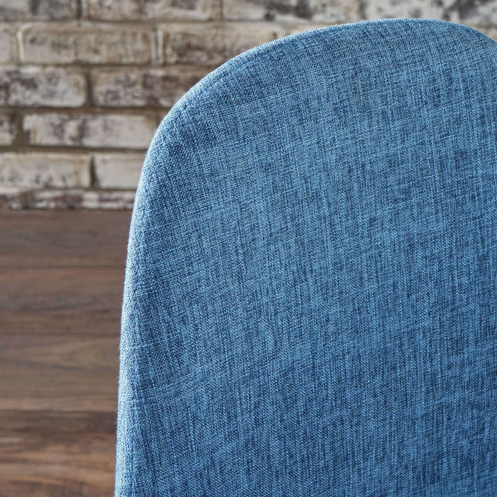 Modern Minimalist Fabric Dining Chair With Iron Legs