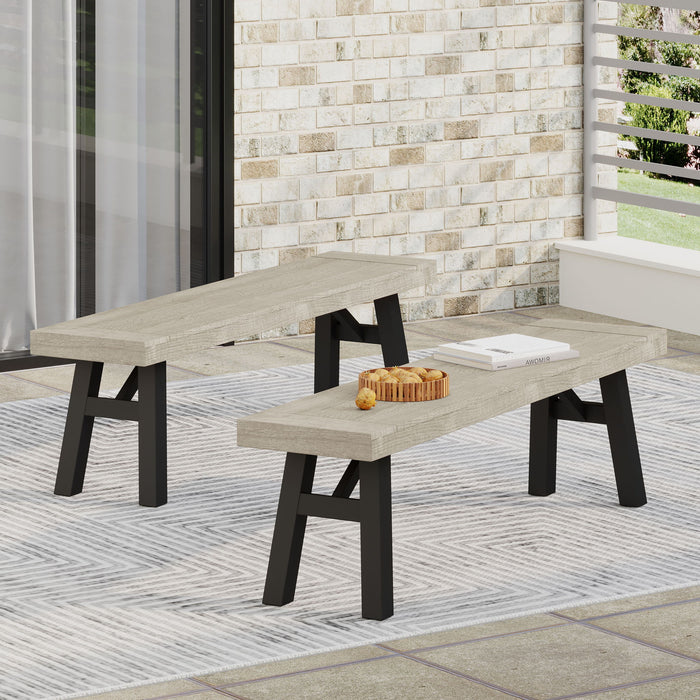 Bettina - Dining Set 3 Pieces - Gray