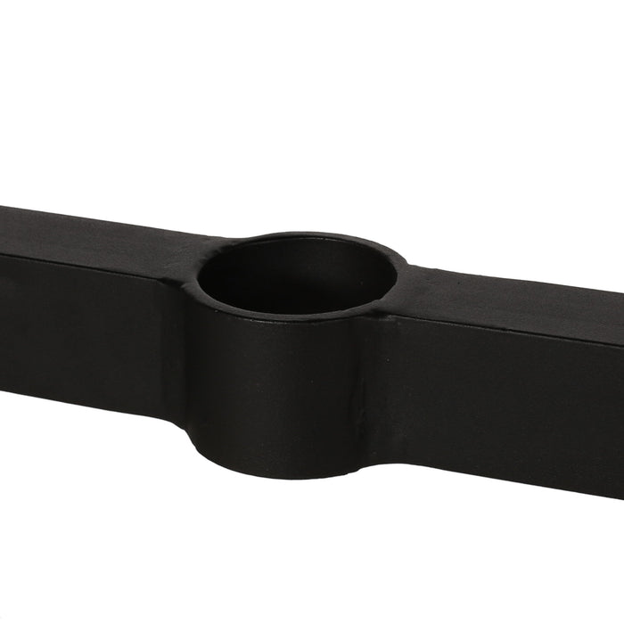 Modern Outdoor Dining Table With X Shaped Legs, Umbrella Hole