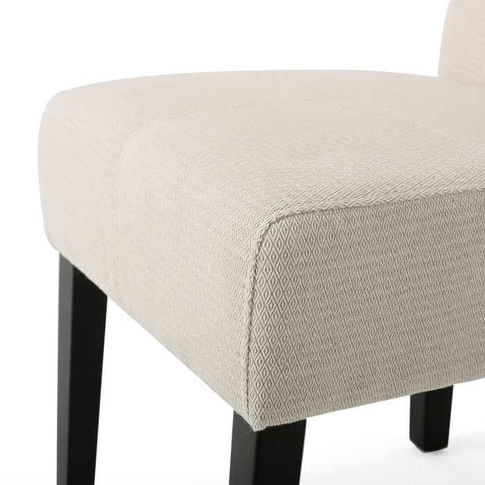 Upholstered Dining Chairs, Modern Fabric Dining Room Chair (Set of 2) - Beige