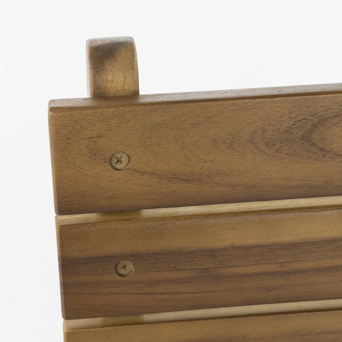 Natural 5 Piece Wood Outdoor Patio Dining Set - Natural Stained