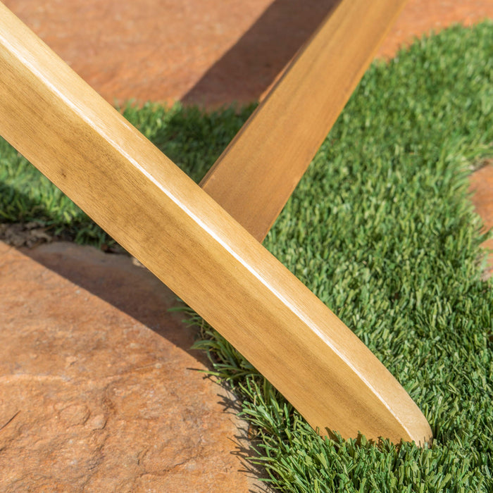 Blissique - Outdoor Foldable Wood Dining Table With Slat Design