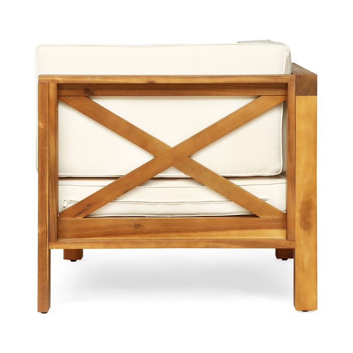 Brava - X Back 2 Seater Sectional Loveseat With Coffee Table