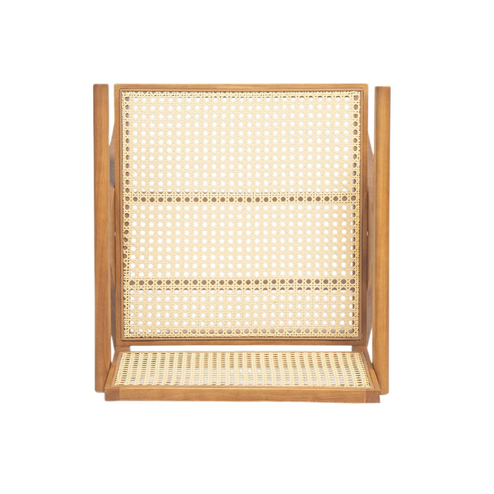 Chandigarh Arm Dining Chair With Natural Cane Design (Set of 2)