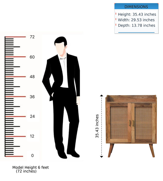 Larissa - T Bar Raised Cabinet - Brown
