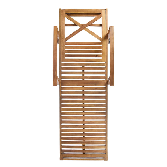 Perla - Chaise Lounge With Wheels And Customizable Cushion Options - Teak