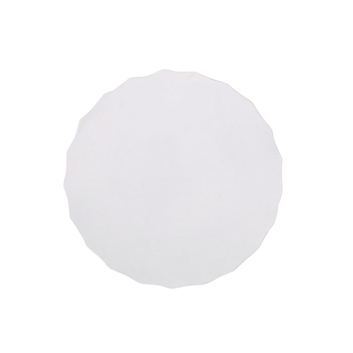 Outdoor End Table With Scallop Edge - Antique White