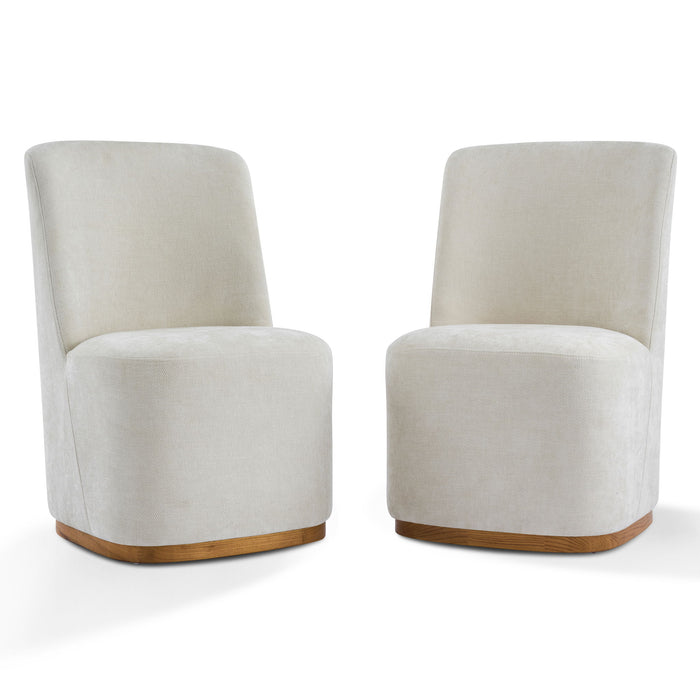Indoor Upholstered Dining Chair (Set of 2) - Beige