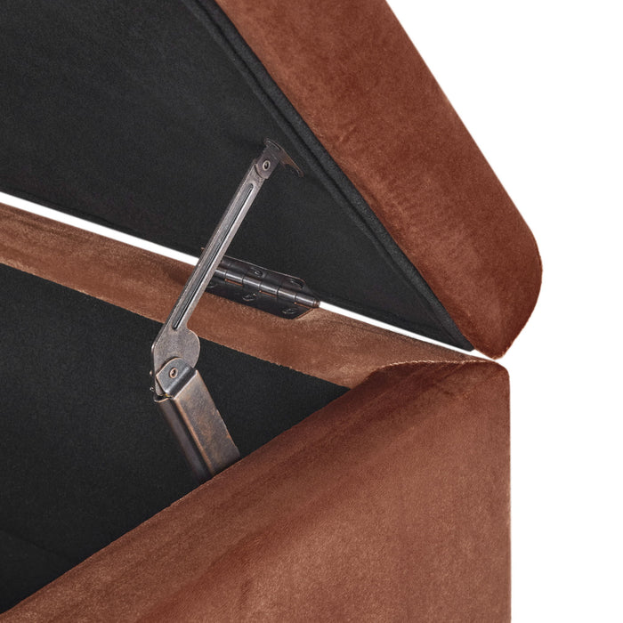 Wendover - Elegant Velvet Tufted Storage Bench With Lift-Up Top And Birch Wood Legs