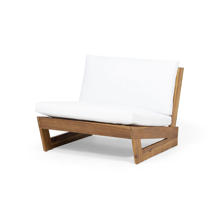 Acacia Wood Outdoor Club Chair With Cushions