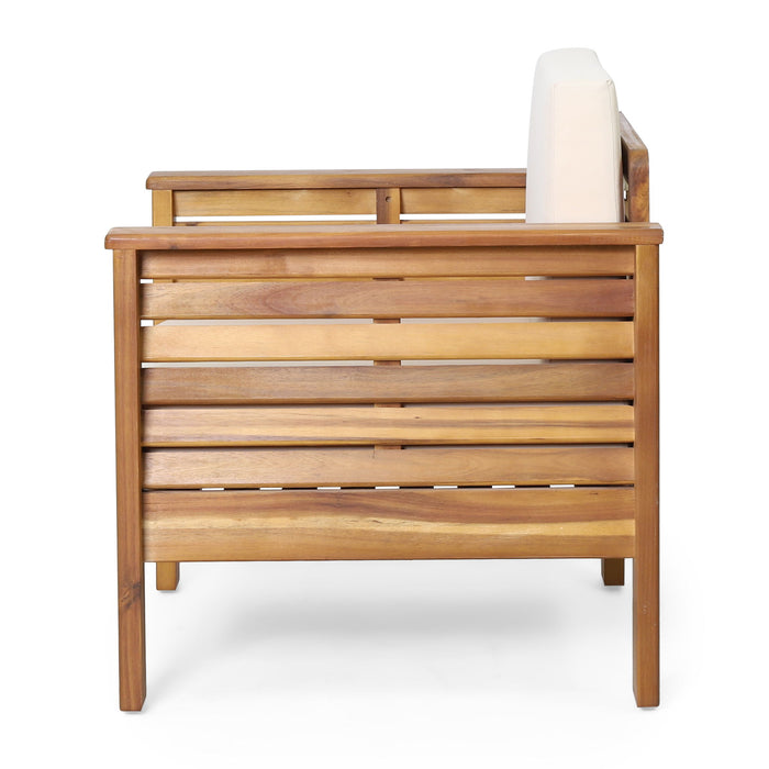 Slat Design Club Chairs With Cushions