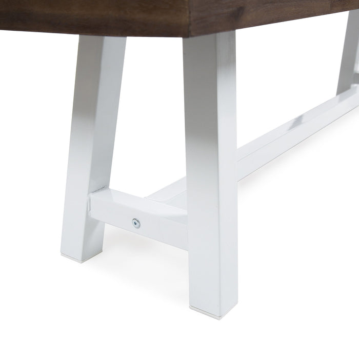 Tranquilizer - Outdoor Acacia Wood Bench With Slat Panel Design