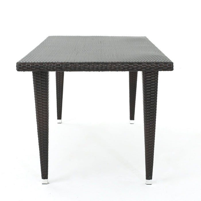 Reflect - Outdoor Dining Table With Rattan Cover - Dark Gray