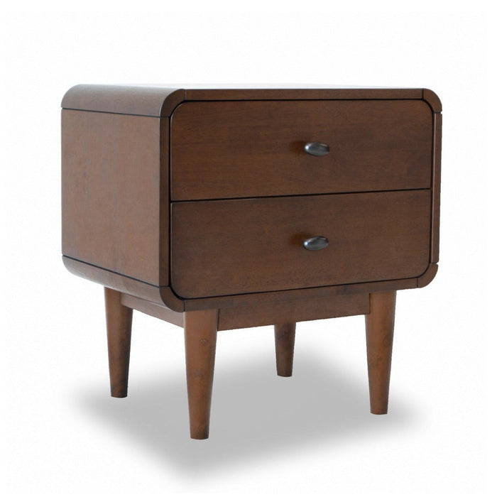 Alexa - Mid-Century Modern Style Night Stand - Brown