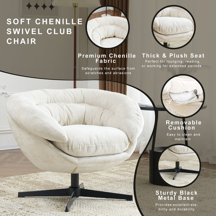 Modern Chenille Office Chair With 360 Degree Swivel