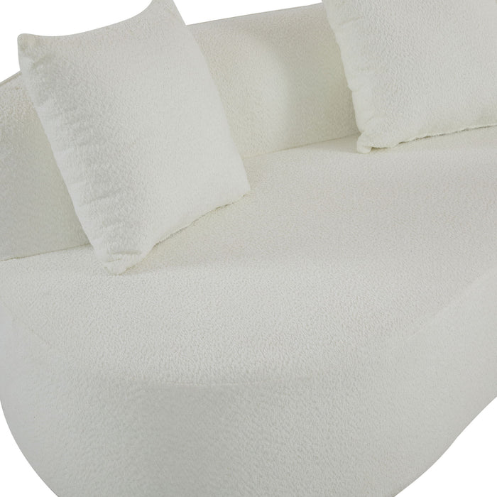 Elegant Curved Sectional Sofa With Full Foam Comfort