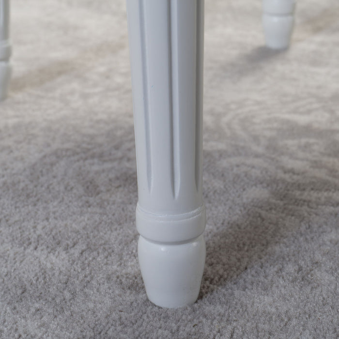 French Country Dining Chair Set With Round Backrest