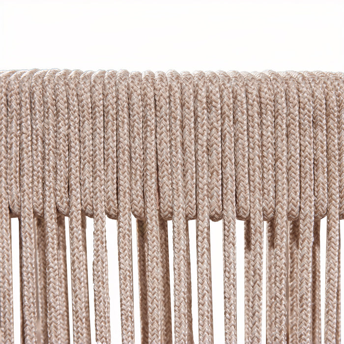 Matera - Patio Dining Chair (Set of 2) With Wraparound Back And Removable Cushion Cover - Teak / Beige