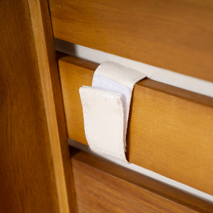 Klismos - Dining Armchair (Set of 2) - Teak / Beige